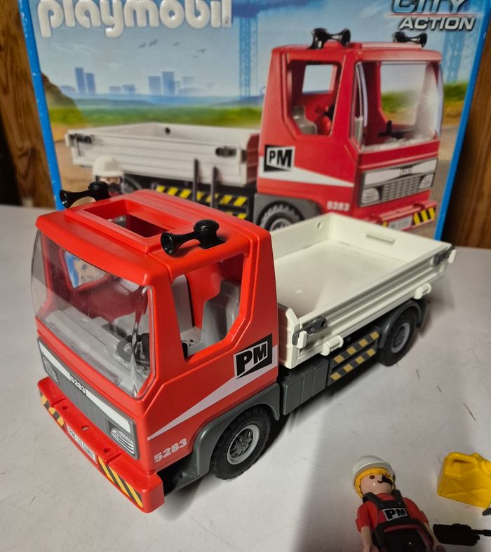 Playmobil 5283 camion benne de chantier avec ouvrier action city - photo numéro 4