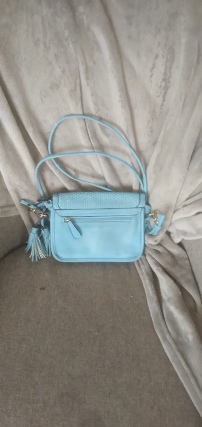 Sac a main pochette bleu - photo numéro 3