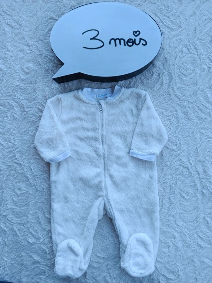 Pyjama grenouillère surpyjama combinaison avec pied pilou Mixte 3 mois étoile Bout'chou