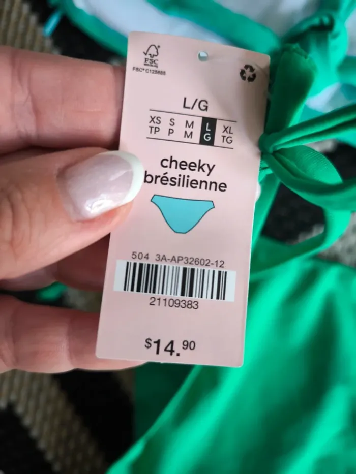 Maillot de bain 2 pièces - G. Giuglia - Haut T.42 / Bas T.L ardene - Neuf avec étiquettes - photo numéro 4