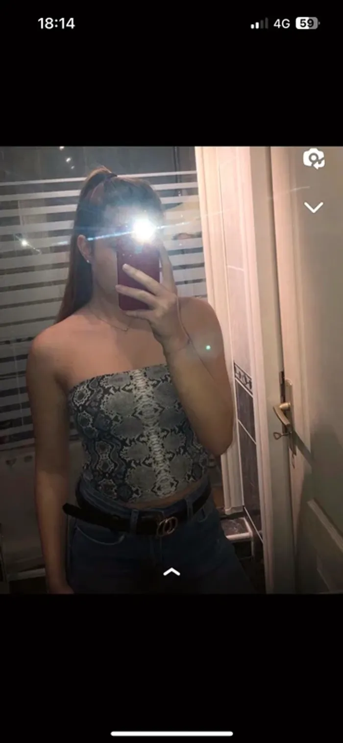 bandeaux top a motif serpent bershka - photo numéro 2