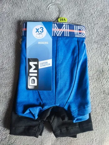 Lot de 3 boxers Dim 10 ans