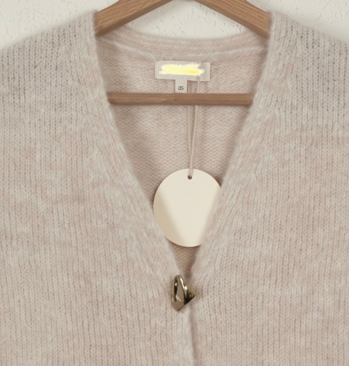 Gilet sans manches écru \ crème - Boutons bijoux fantaisie (TU) - photo numéro 3