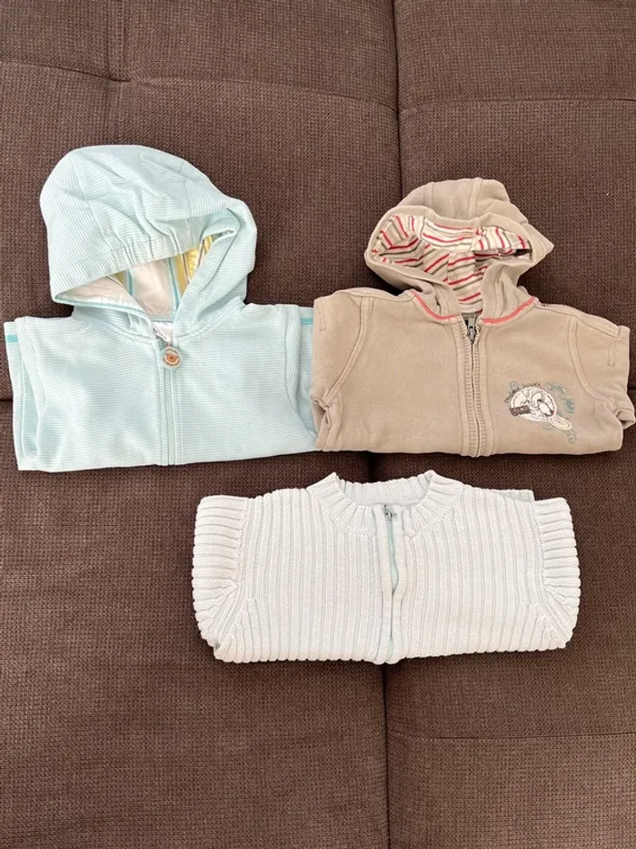 Lot de gilet garçon 23 mois