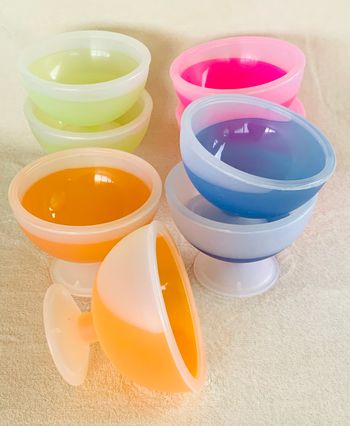 Lot 8 coupes à glace/dessert réfrigérantes Incassables en plastique