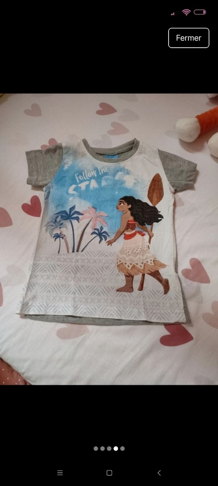 Ensemble short + tee-shirt Vaiana - 2 ans - Très bon état - Disney - photo numéro 4