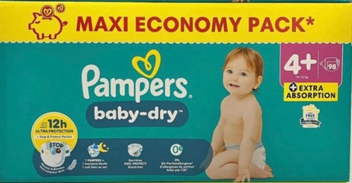 Couches 4+ Pampers baby dry