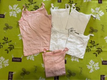 Lot 6 maillots de corps fine bretelles