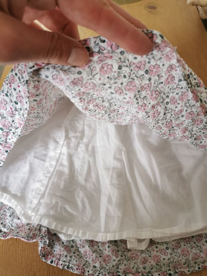 Robe liberty et culotte bloomer bébé fille 9mois obaibi tbe - photo numéro 4
