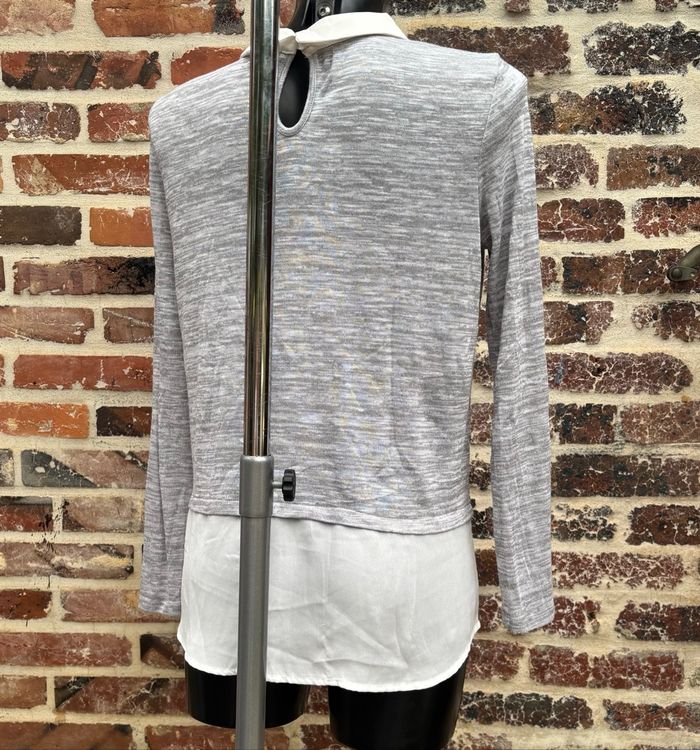 🤍 Pull 2-en-1 col chemise – Taille 38 – TEX 🤍 - photo numéro 3