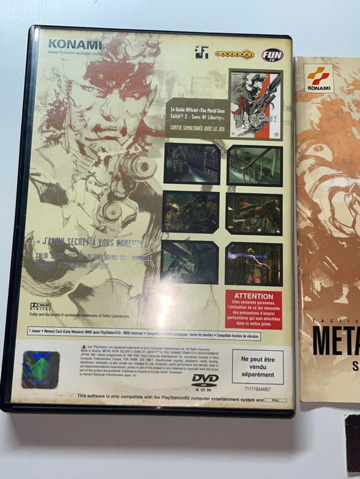 Metal Gear Solid: Sons Of Liberty - Jeu PS2 complet Version Francaise Sony - photo numéro 5