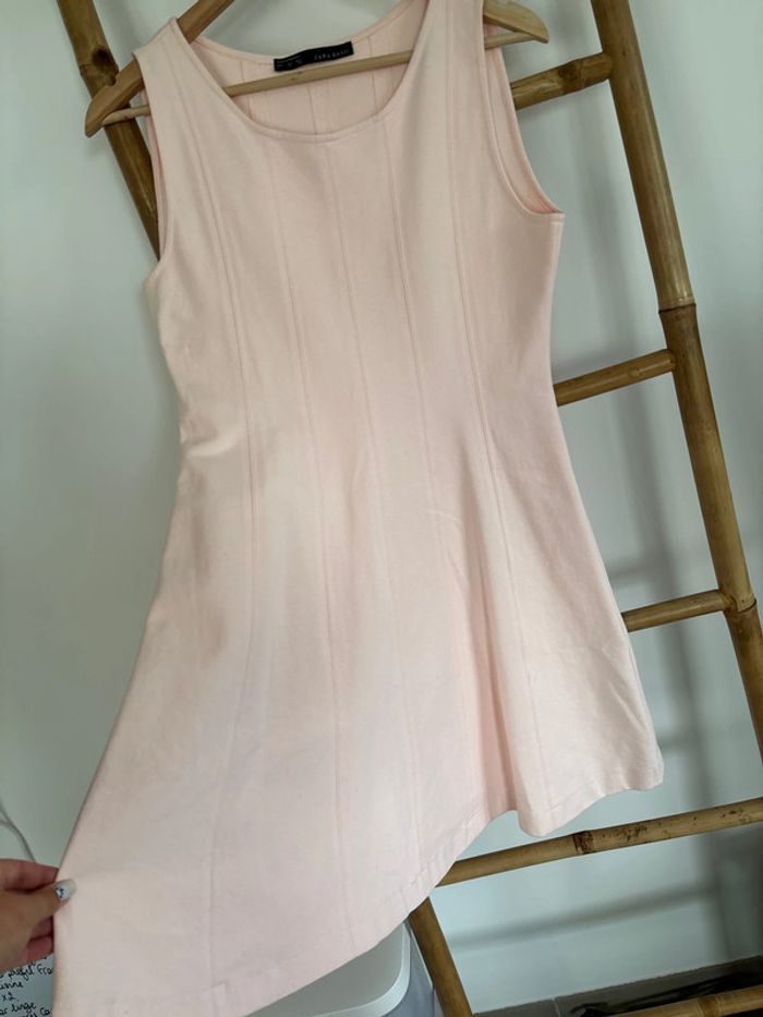 Robe sans manche rose pale Zara taille L - photo numéro 4