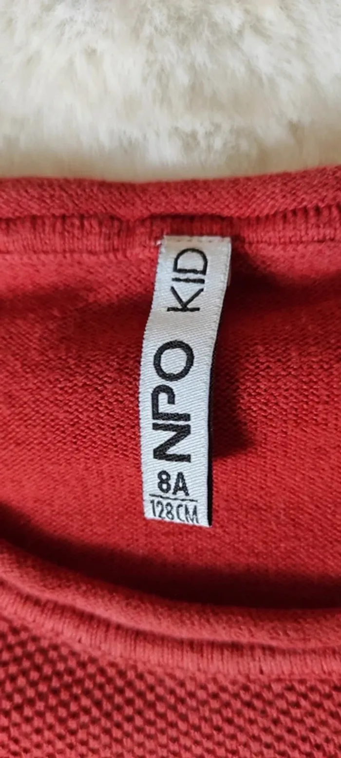 🐼 Pull col rond  -NPO - étiquette taille 8 ans  - très bon état 🐼 - photo numéro 4