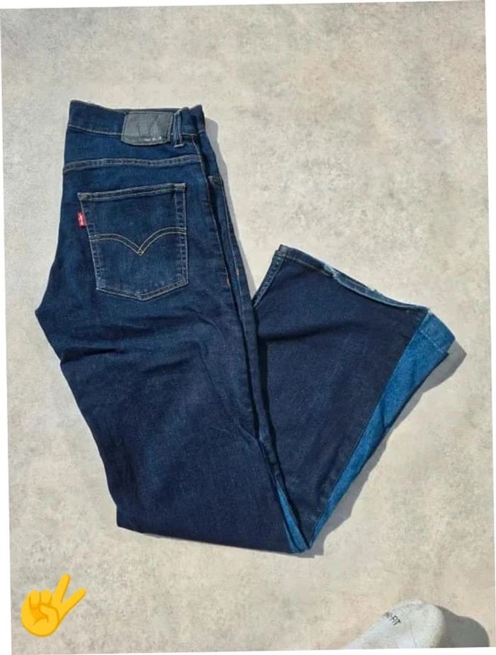 Jeans Levi's 511 W28|FR38 coupe patte d’eph bleu marine Femme-Women pan356