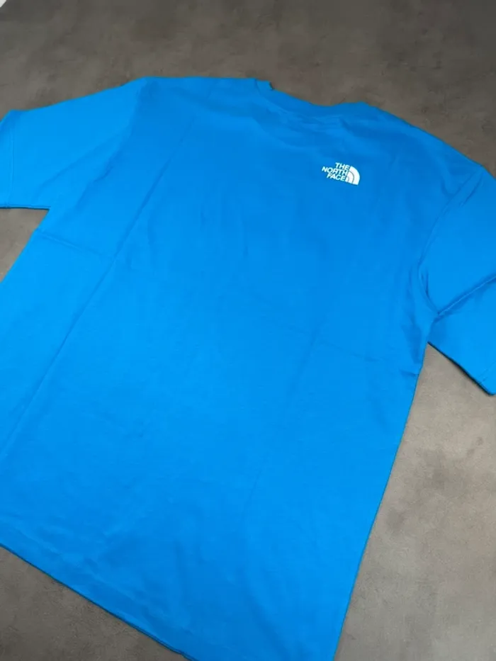 T-shirt The North Face Oversize Bleu Logo Brodé Neuf Taille M - photo numéro 6