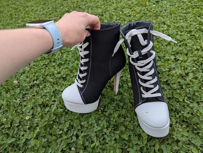 Chaussures à talons style baskets – 15 cm - photo numéro 2