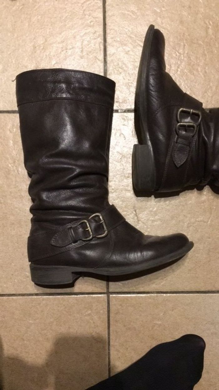Bottes marron en cuir - photo numéro 5