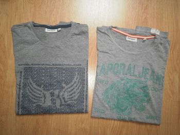 Lot de 2 T-shirts à MC Ado ou Homme Taille S - Marque Kaporal