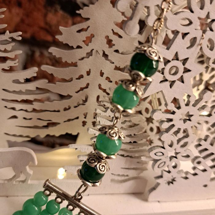 Collier chic multi rang vert - photo numéro 5