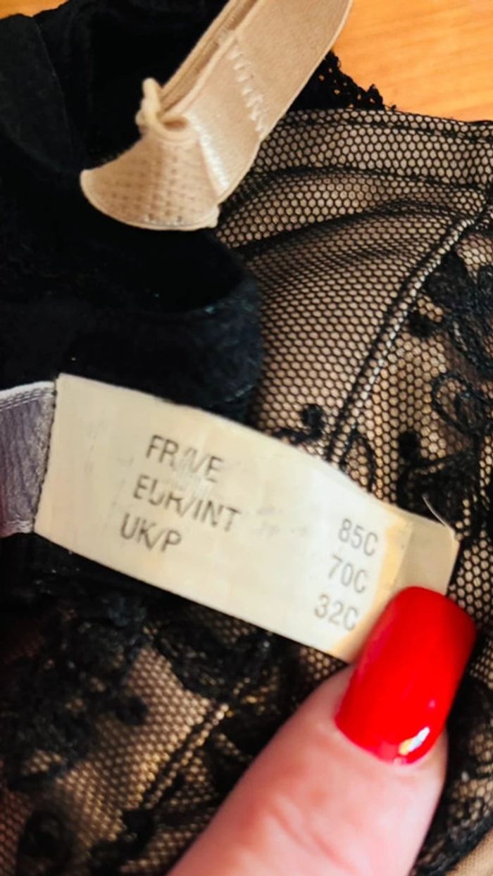 💕 soutien gorge doré et dentelle noir 85 c #etam - photo numéro 6