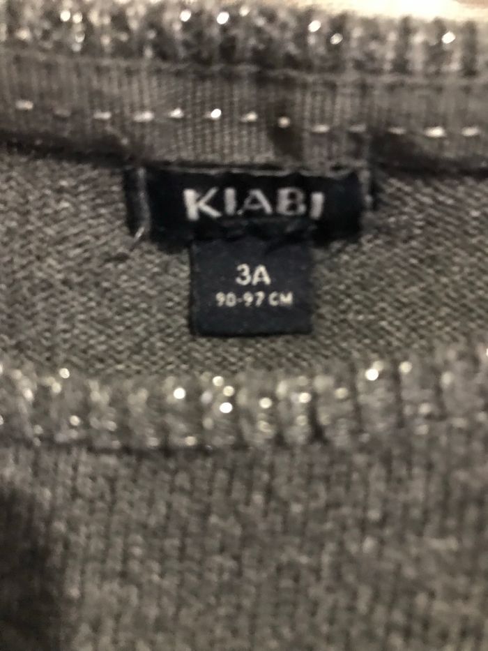 Pull gris chat paillettes 3 ans Kiabi - photo numéro 3