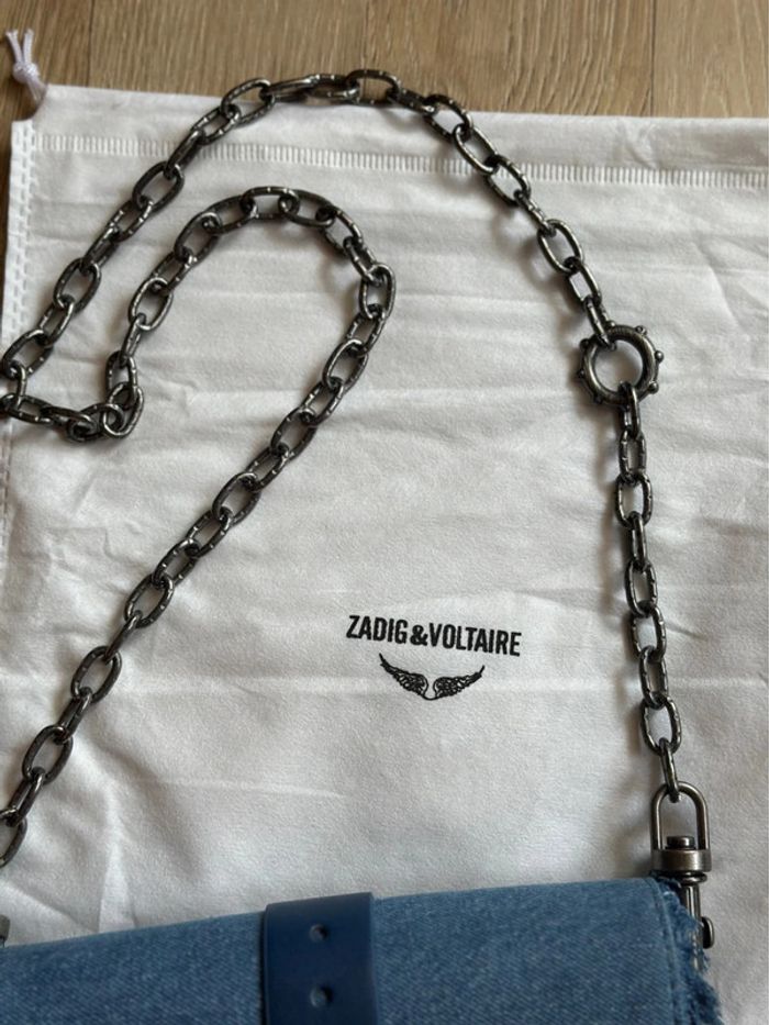 Sac Kate Wallet Glitter Storm édition Kate Moss bleu jean - Zadig&voltaire - photo numéro 3