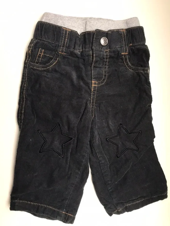 Ensemble pantalon velours, polo et chaussettes 6 mois - photo numéro 3