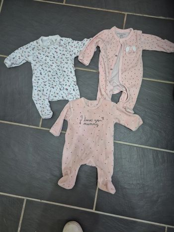Lot de 3 pyjamas 1 mois
