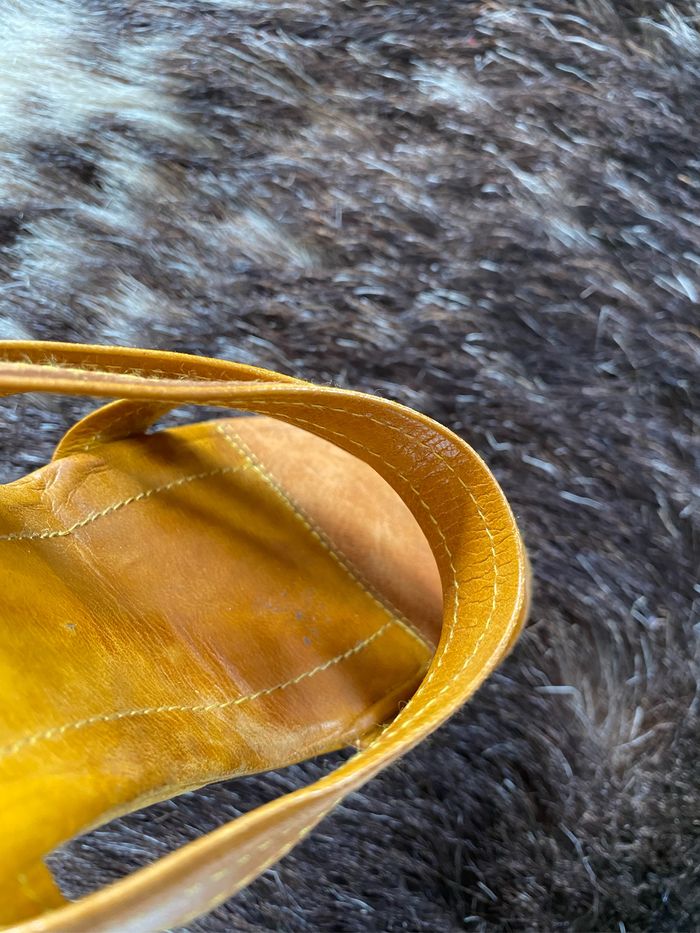 Sandales Mules bicolore talons compensés 38 - photo numéro 7