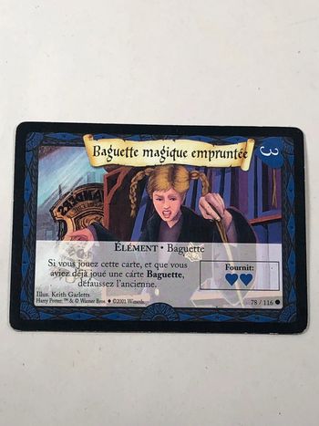 Baguette magique empruntée carte harry potter
