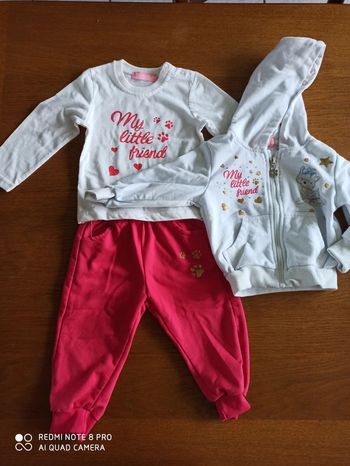 Ensemble jogging 3 pièces fille 18mois
