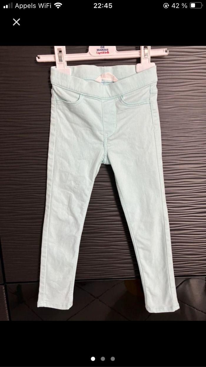 Pantalon vert clair H&M 3-4 ans