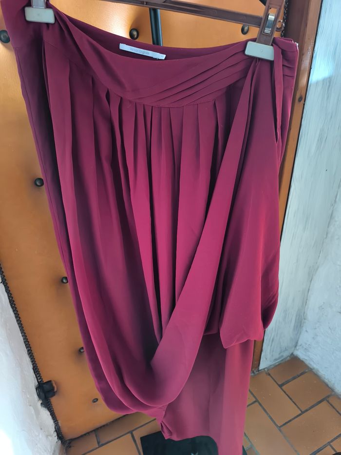 Jupe longue bordeaux foncé - photo numéro 4