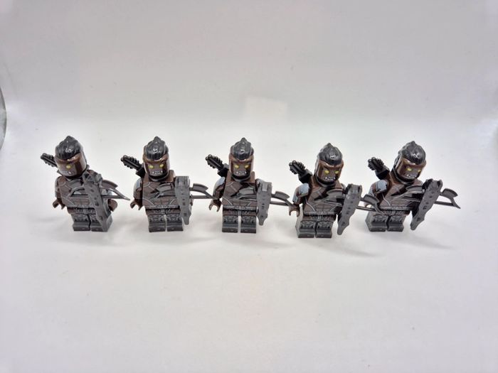 Figurines type lego 5 guerriers orcs seigneur des anneaux / hobbit - photo numéro 5
