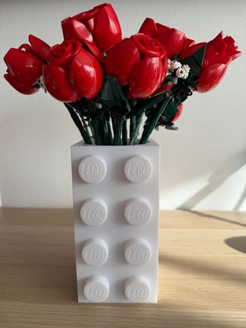 Vase brique idéal fleurs lego 3D