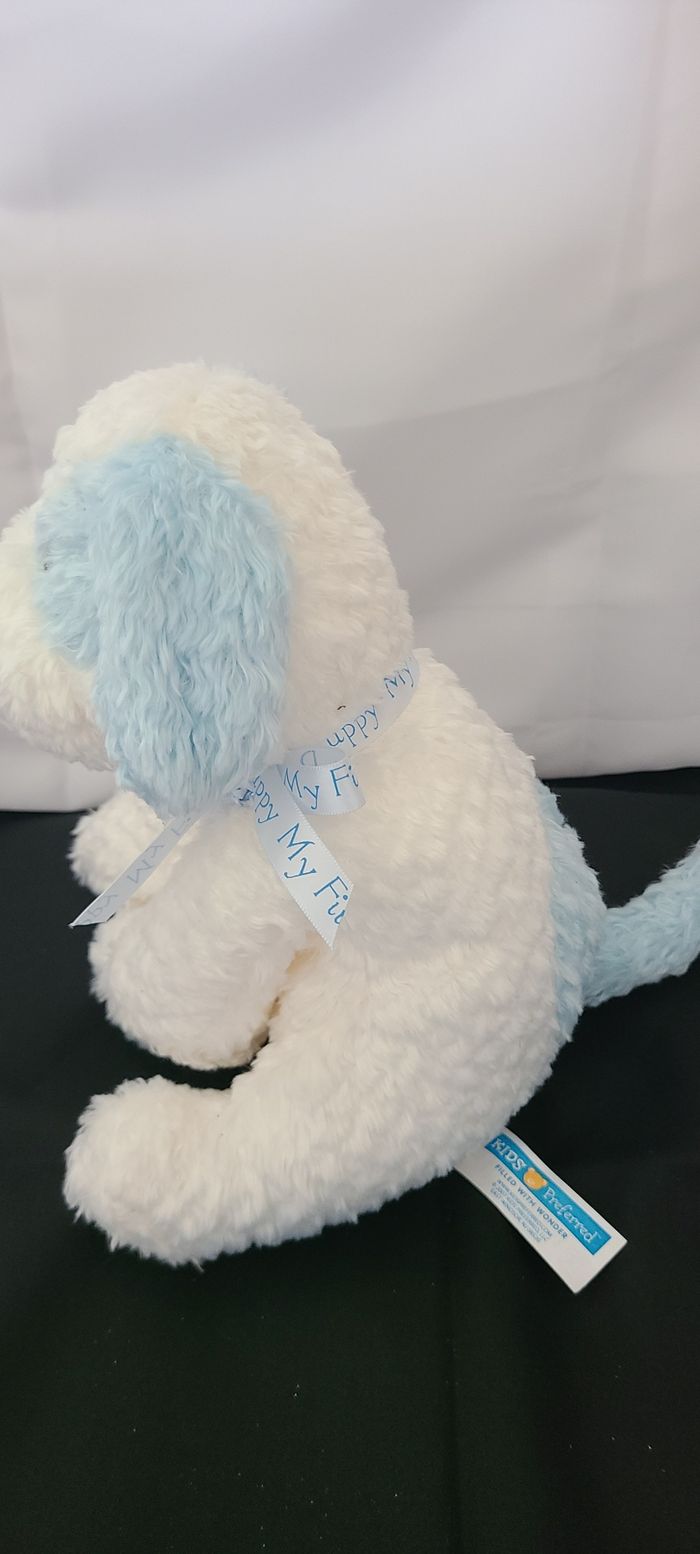 peluche chien blanc tache bleu kids preferred - photo numéro 4