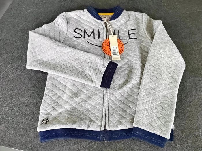 40 € Gilet gris chiné Chipie Neuf avec étiquette 12 ans