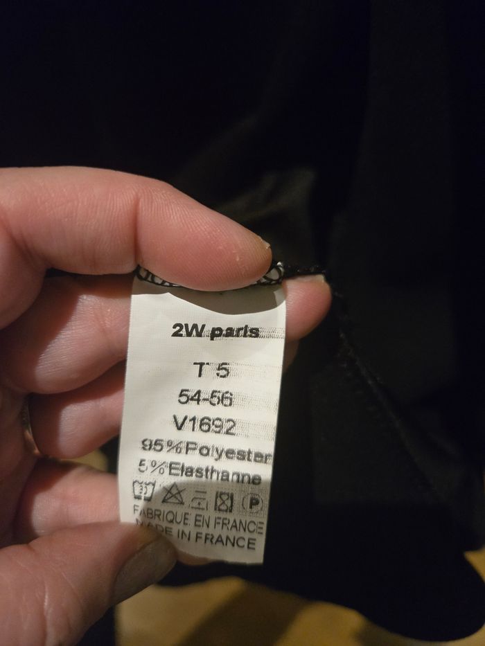 Veste noire en suedine 5XL (T.50) 2W Paris neuve - photo numéro 6