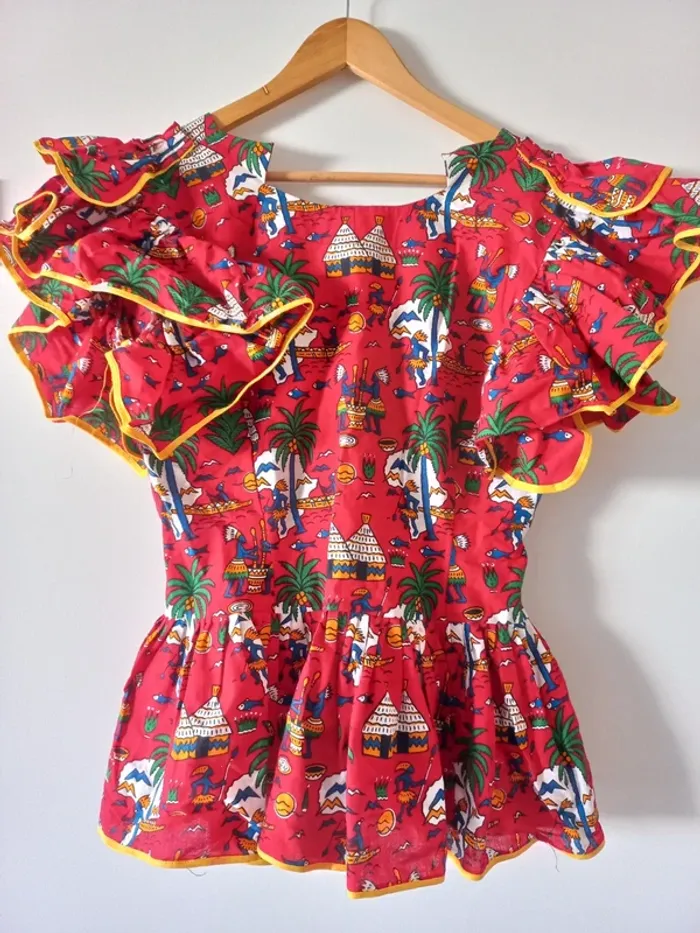 Blouse imprimée Wax - photo numéro 5