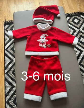 Ensemble père noël 3-6mois