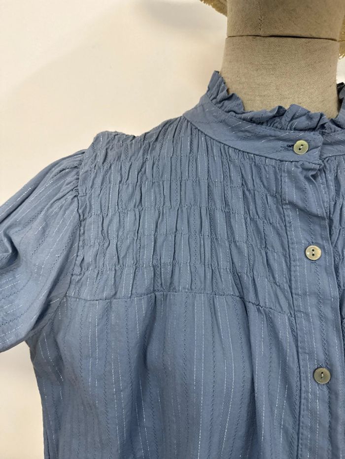 chemise blouse rayé argenté - photo numéro 3