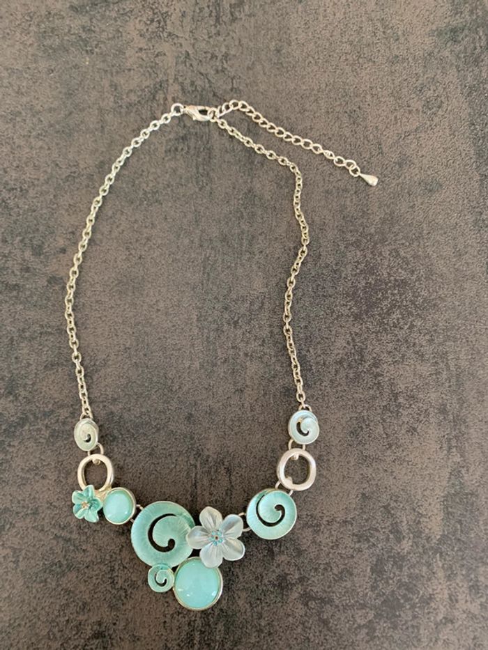 Collier fantaisie bleu