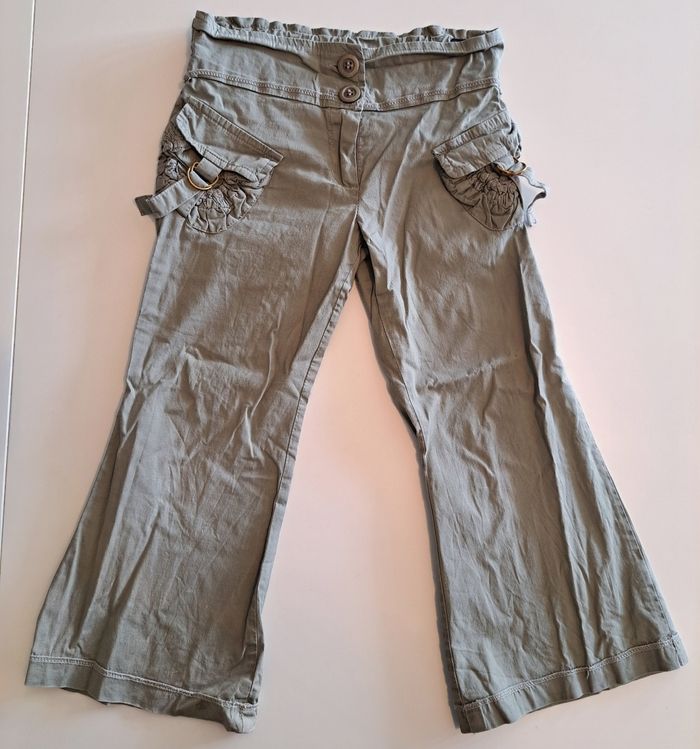 Pantalon fin kaki fille 4 ans TBE - photo numéro 2