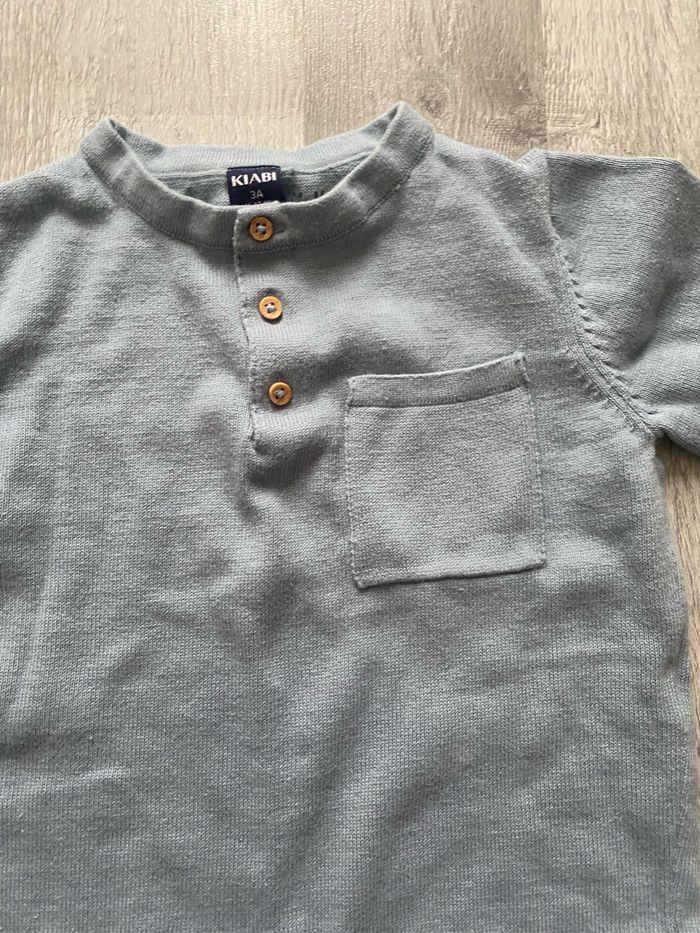 Pull bleu turquoise 3 ans - photo numéro 2