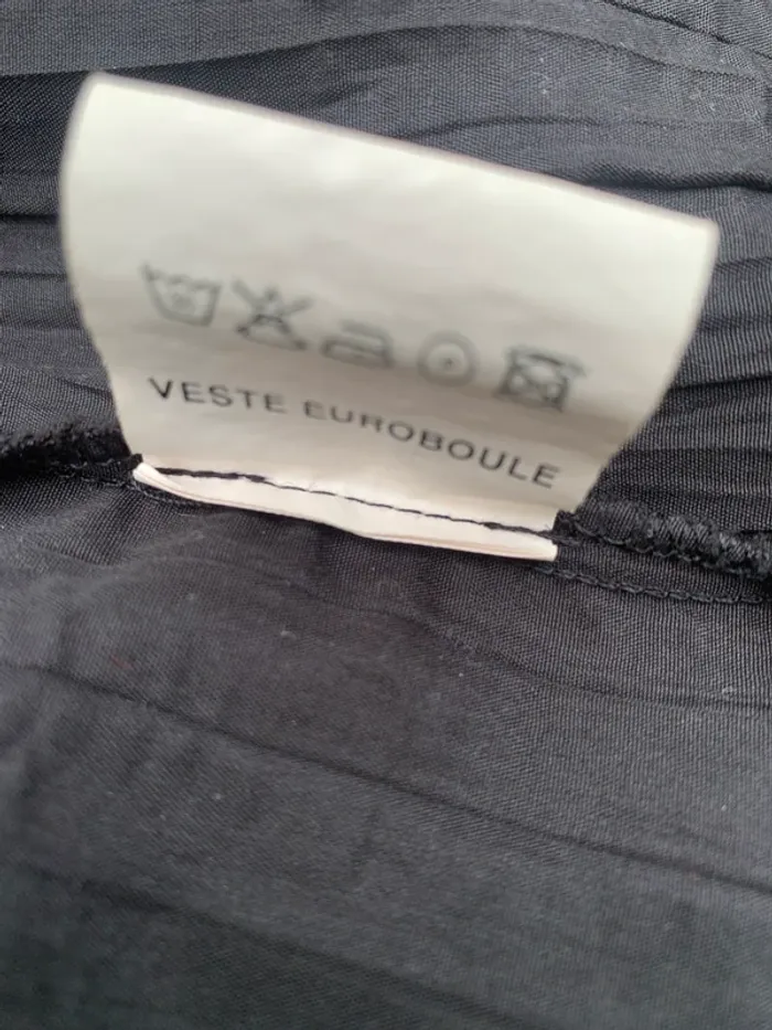 Veste Machin chose taille 42 noir effet froissé épaulettes - photo numéro 11