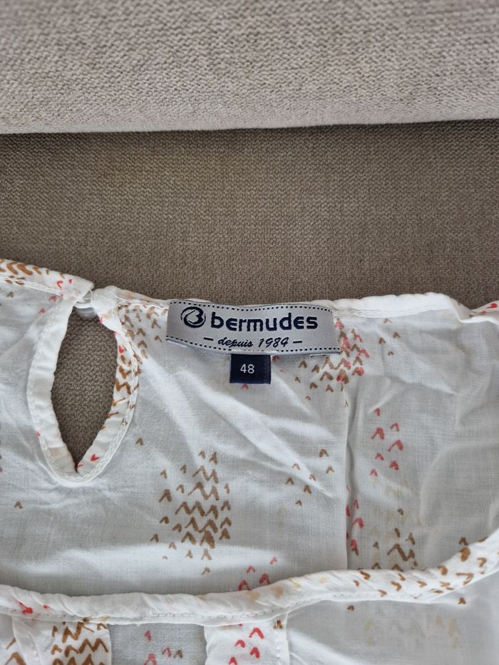 Haut blanc à motif coeurs envolés, Bermudes - photo numéro 8