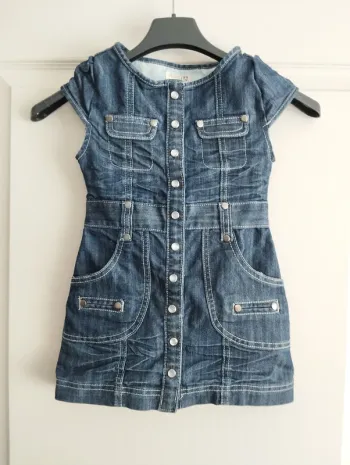 * Robe en jean boutons pression manches courtes T4A Jean's