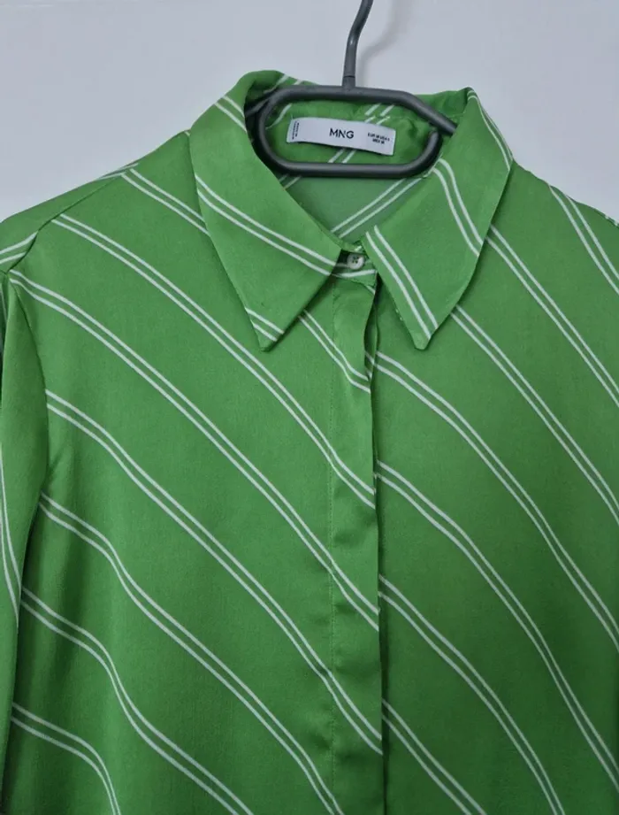 Chemise Mango verte - photo numéro 4