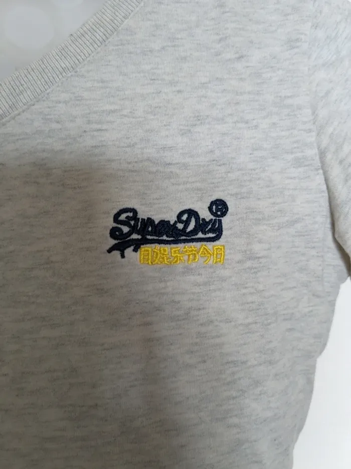 T-Shirt Superdry Vintage - beige/marine/jaune - photo numéro 6