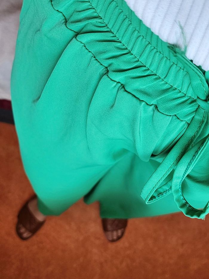 Pantalon à jambes larges / palazzo vert TU 36/40 - photo numéro 5